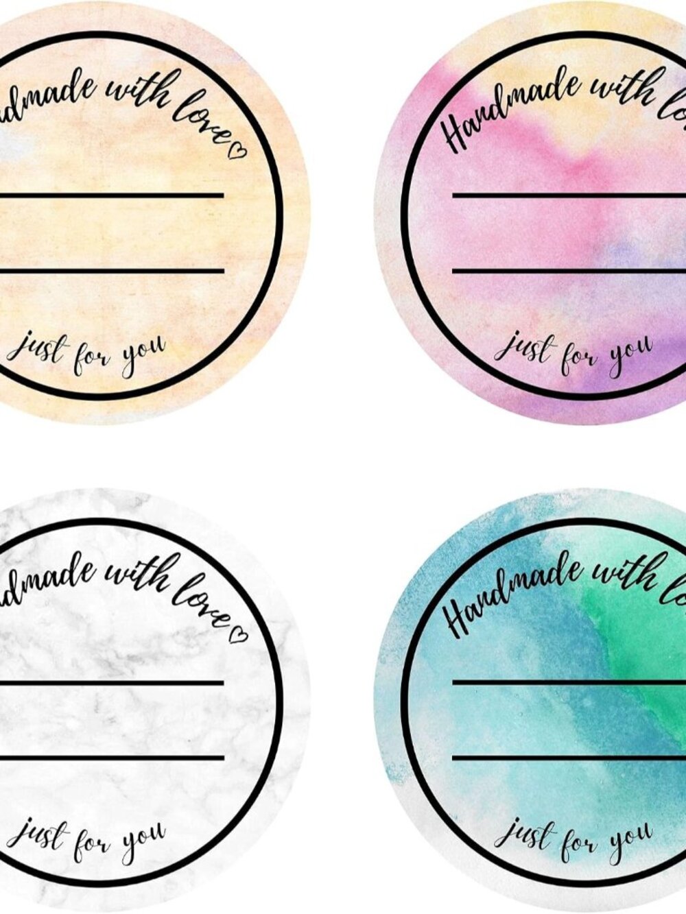 Handmade with Love Labels Roll 2 inch 500pcs